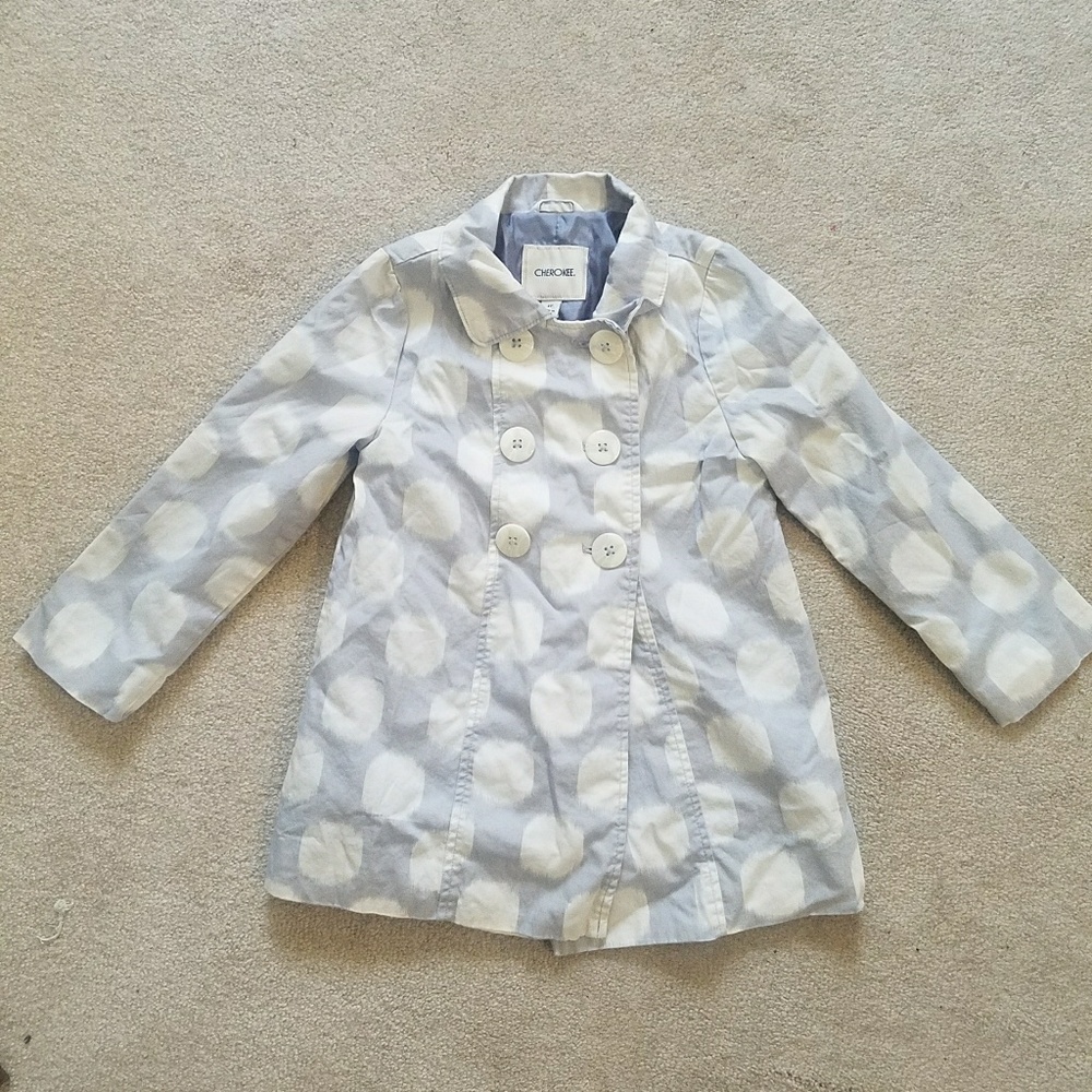 Light Blue Polka dot Peacoat